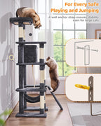 Yaheetech Large Multi-Level Cat Tree, 63 Inches Tall - Image 9