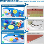 BlueWood Wooden Wall Busy Board Panels, Toddler Learning Activity Center - Image 3