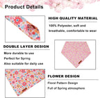 ADOGGYGO Floral Dog Bandana 2 Pack, Reversible Pink Daisy Pet Scarf Bib - Image 5