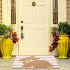 Tinideya 2 Pcs Bunny Door Mat Rabbit Welcome Non Slip Coir Mats Brown and White - Image 7