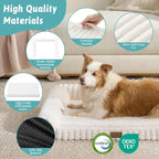 Cute Dog Bed for Large Dogs, Faux Rabbit Fur Orthopedic Foam Dog Bed - Image 3