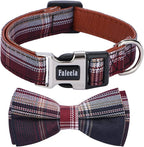 Faleela Soft &Comfy Bowtie Dog Collar, Detachable and Adjustable Bow Tie Collar by Faleela