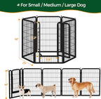 Yaheetech Dog Playpen Outdoor, 40 inch 6 Panels Dog Pen Indoor Heavy Duty Puppy - Image 4