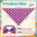 Sanwuta 50 Pcs Dog Bandanas and Collar Bow Ties Set 25 Bandanas Bulk 25 Charm - Image 3
