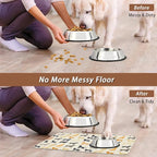 Cute Dog Cat Food Mat, Color Silhouette Absorbent Pet Feeding Mat - Image 5