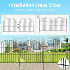 10 Panels No Dig Decorative Outdoor Garden Fence, 24in x20ft Animal Barrier - Image 6