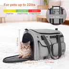 Ownpets TSA Airline Approved Large Pet Carrier, Soft Sided Cat Dog Carrier - Image 6