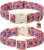 DOGWONG American Flag Dog Collar, Patriotic Independence Day Dog Collar Soft - Image 2