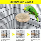 ASOCEA 2 Pack Bird Perch Feeding Cup, Bowls - Image 5
