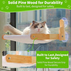 Cat Window Perch with Wooden Frame – Aloxina Foldable Cat Hammock Bed - Image 2