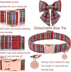 Christmas Plaid Dog Collar - Image 2