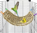 Bird Seagrass Mat 16 × 7" Parrot Natural Grass Woven Net Hammock Parakeet by Hamiledyi