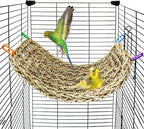 Bird Seagrass Mat 16 × 7" Parrot Natural Grass Woven Net Hammock Parakeet by Hamiledyi