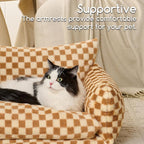 Hollypet Cat Bed Fluffy Plush Mutifuctional Double-Layer Soft Pet Couch - Image 4