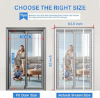 Magnetic Screen Door Upgraded PET Mesh Stronger Than Fiberglass and Polyester - Image 2
