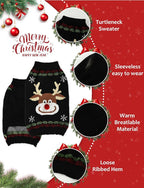 Dog Christmas Sweater, Soft Warm Pet Clothes Coat - Image 3