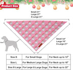 ADOGGYGO Pink Christmas Dog Bandanas 2 Pack, Reversible Santa Snowman Xmas - Image 4