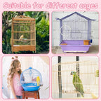Shappy Large Bird Cage Cover, Bird Cage Seed Catcher, Adjustable Star Pattern - Image 6