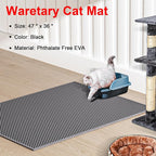 Cat Litter Box Mat: 47"x 36" Waterproof Kitty Cat Litter Trapping Mat, - Image 2