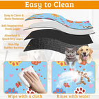 Pet Feeding Mat, Dog Paws Absorbent Dog Cat Food Mat Cute Cat Dog Mat - Image 5