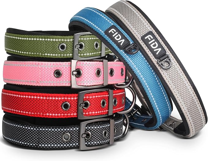 Fida Heavy Duty Dog Collar, Ultra Comfortable Soft Neoprene Padded, Adjustable - Image 5