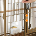 Topeakmart 53.5inch Large Bird Cage Metal Mobile Parrot Cage - Image 6