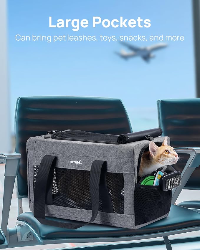 Airline Approved Cat Carrier, Pet Carrier Soft-Sided, Portable Dog Carrier - Image 6