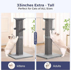Large Cat Scratching Post with Heavy Duty Base 33" Sturdy Square Sisal Scracher - Image 5