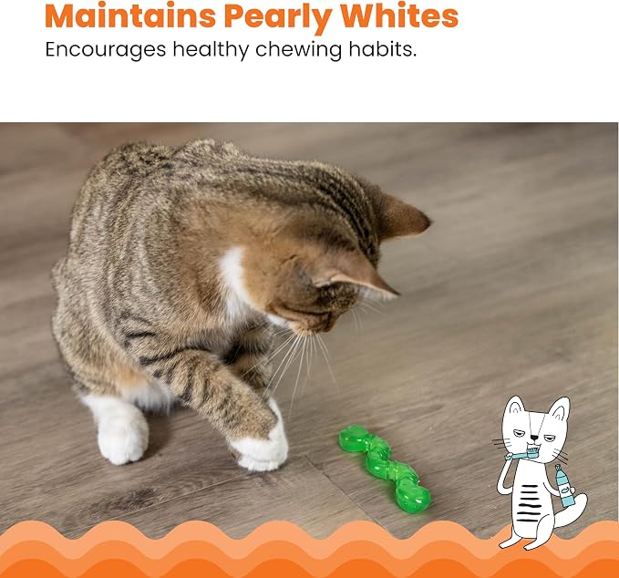 Petstages Orkakat Wiggle Worm Dental Catnip Cat Chew Toy - Image 4