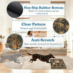 Grunge Boho Pet Feeding Mat for Floors–Christmas Stocking Absorbent Quick Dry - Image 4