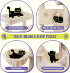 WEEWAY Cat Tree Tower for Indoor Cats, Stand House Condo Cave, Sisal Scratching - Image 5