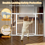 Mumeasy 29.6-46" Baby Gate for Stairs, Pressure Mounted Dog Gate for Doorways - Image 4