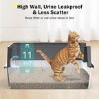 Stainless Steel Litter Box, Extra Large Litter Boxes - Image 2
