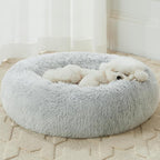 WNPETHOME Calming Dog Bed Cat Bed Donut, Faux Fur Pet Bed Self-Warming Donut by WNPETHOMEPETSHOME