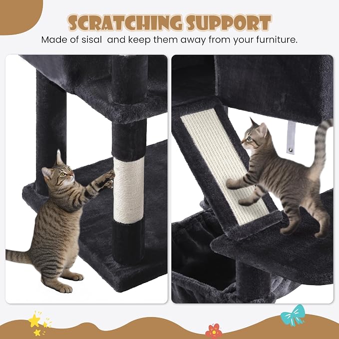 SHA CERLIN 81in Multi-Level Tall Cat Tree Tower - Image 7