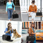 Fashion Leather Dog Carrier Cat Carrier Airline Approved Pet Carrier - Image 7