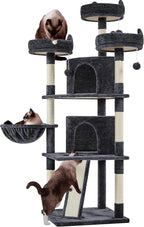 Yaheetech 68.5in Cat Tree for Large Cats, Large Condo, Stable Pet Play House by Yaheetech