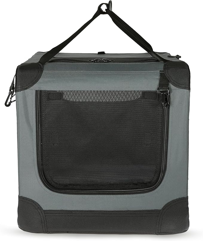 Amazon Basics 4-Door Portable Folding Soft Dog Crate, Collapsible Travel Kennel - Image 5
