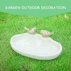 MUMTOP Bird Baths for Outdoors, Outdoor Garden Bird Bath Resin Birdbath Bowl - Image 6