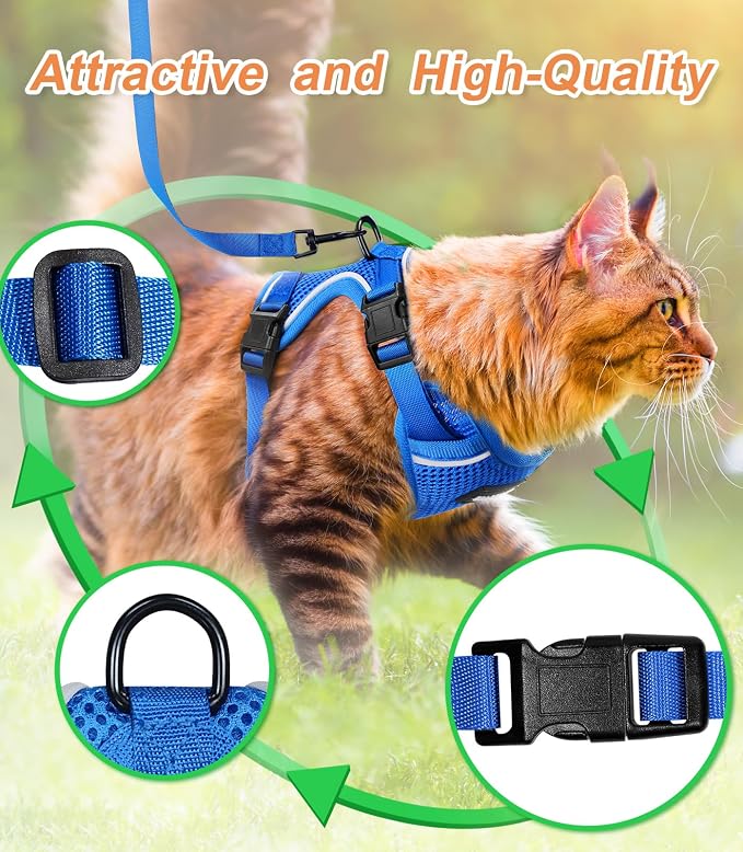 Halypet Cat Harness and Leash Set Escape Proof Soft Adjustable Cat Leash - Image 7