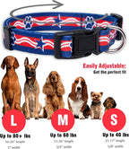 Native Pup American Flag Dog Collar- Red White and Blue- Patriotic Collars - Image 3