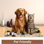 Abstract Daisy Flower Dog Food Mat - Image 6
