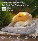 Pet Cat Solar Garden Memorial Statue – Outdoor Resin Angel Kitty - Image 5
