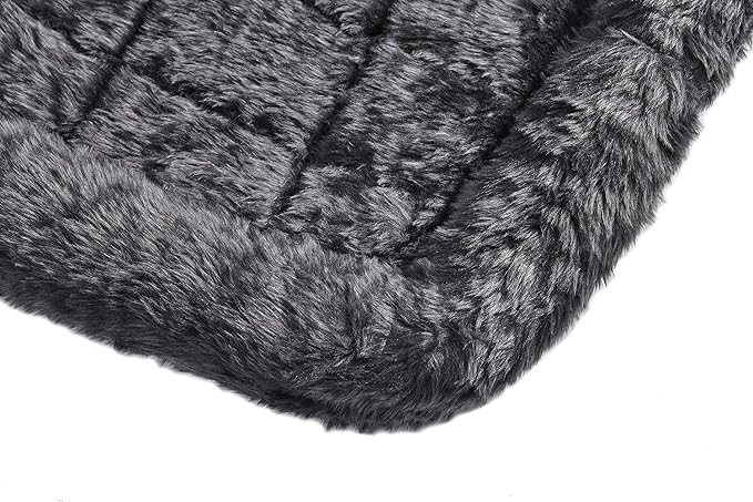 MidWest Homes for Pets QuietTime Dog Bed – Gray Faux Fur Bolster, Ultra-Soft - Image 5