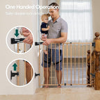 Babelio Baby Gate for Stairs & Doorways, 26-43" W 28" H No Bottom Bar| Easy - Image 5