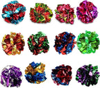 SunGrow 12 Pack Cat Crinkle Balls by SunGrow