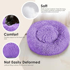 28in Large Dog Bed, Medium Size Dog and Cats, Calming Donut Bed - Image 4