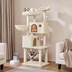 Yaheetech 64.5in Cat Tree Cat Tower Scratching Post, Plush Cover Cat Condo Bed - Image 2