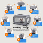 Beatrice Home Fashions Portable, Collapsible, Pop Up Kennel Travel Cat and Dog - Image 5