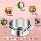 ToLanbbt 8 Pcs Stainless Steel Bird Food Bowls Bird Water Bowls - Image 6